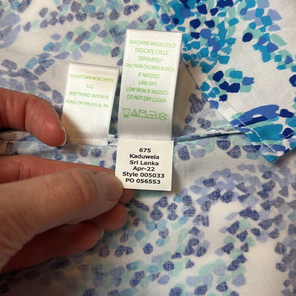 Lilly Pulitzer Hollie Tunic Turquoise Oasis Shell Me You Love Me Size Medium - Picture 14 of 16